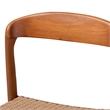bali & pari Lorena Paper Loom Woven Dining Chair Wood Frame with Curved Back