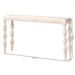bali & pari Lejane Woven Seagrass Console Table Wicker Waterfall Accent Table