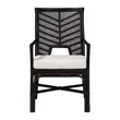 bali & pari Oscar Natural Rattan Dining Chair Wicker Accent Chair with Armrests