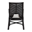 bali & pari Oscar Natural Rattan Dining Chair Wicker Accent Chair with Armrests