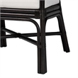 bali & pari Oscar Natural Rattan Dining Chair Wicker Accent Chair with Armrests