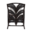 bali & pari Paden Natural Rattan Armchair Wicker Accent Chair with Leaf Frame