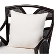 bali & pari Paden Natural Rattan Armchair Wicker Accent Chair with Leaf Frame