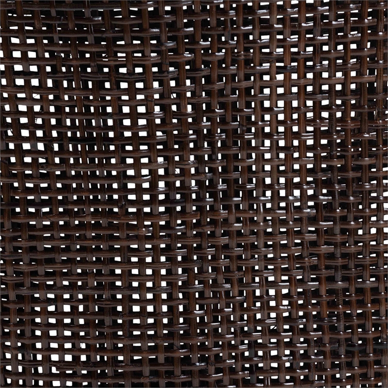 bali & pari Petra Natural Rattan 2-Piece Dining Chair Set Accent Chair Espresso