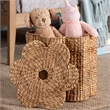 bali & pari Della Woven Laundry Hamper Storage Basket with Scalloped Frame