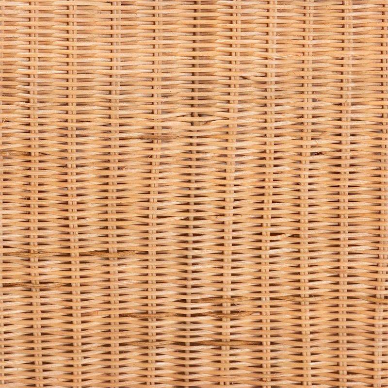 bali & pari Ada Natural Rattan Laundry Hamper - Handwoven Wicker Storage Basket