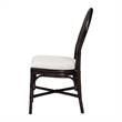 bali & pari Elmer Natural Rattan Dining Chair Handwoven Accent Chair Espresso