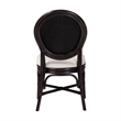 bali & pari Elmer Natural Rattan Dining Chair Handwoven Accent Chair Espresso