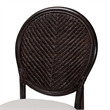 bali & pari Elmer Natural Rattan Dining Chair Handwoven Accent Chair Espresso