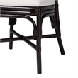 bali & pari Elmer Natural Rattan Dining Chair Handwoven Accent Chair Espresso