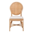 bali & pari Elmer Natural Rattan Dining Chair Handwoven Chair Natural Brown