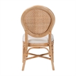 bali & pari Elmer Natural Rattan Dining Chair Handwoven Chair Natural Brown