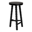 bali & pari David Acacia Wood Bobbin Counter Stool Backless Accent Stool Black