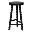bali & pari David Acacia Wood Bobbin Counter Stool Backless Accent Stool Black