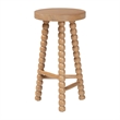 bali & pari David Acacia Wood Bobbin Counter Stool Backless Stool Natural Brown