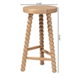 bali & pari David Acacia Wood Bobbin Counter Stool Backless Stool Natural Brown