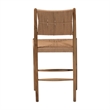 bali & pari Alva Paper Loom Woven Counter Stool Accent Stool with Wood Frame