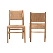 bali & pari Alva Paper Loom Woven 2-Piece Dining Chair Set with Wood Frame
