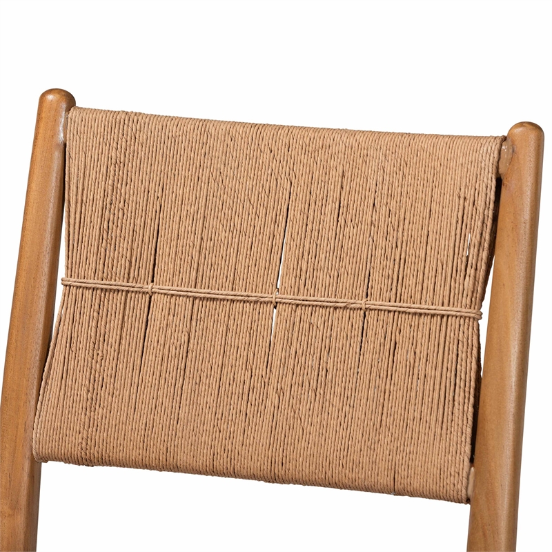 bali & pari Alva Paper Loom Woven 2-Piece Dining Chair Set with Wood Frame