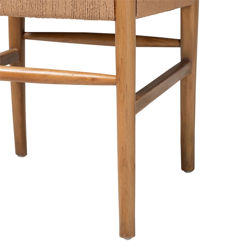bali & pari Alva Paper Loom Woven 2-Piece Dining Chair Set with Wood Frame