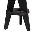 bali & pari Roy Wood Counter Stool Sculptural Backless Accent Stool Black