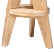 bali & pari Roy Wood Counter Stool Sculptural Backless Stool Natural Brown