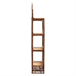 bali & pari Tamiko Marbled Tortoise Rattan 3-Tier Accent Shelf Freestanding