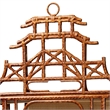 bali & pari Tamiko Marbled Tortoise Rattan 3-Tier Accent Shelf Freestanding