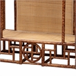 bali & pari Tamiko Marbled Tortoise Rattan 3-Tier Accent Shelf Freestanding