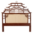 bali & pari Tamiko Marbled Tortoise Rattan Freestanding Headboard Queen