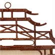 bali & pari Tamiko Marbled Tortoise Rattan Freestanding Headboard Queen