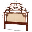 bali & pari Tamiko Marbled Tortoise Rattan Freestanding Headboard Queen