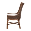 bali & pari Bella Rattan Dining Chair with Cushion Accent Side Chair Coffee Bean