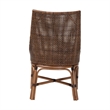 bali & pari Bella Rattan Dining Chair with Cushion Accent Side Chair Coffee Bean