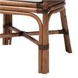 bali & pari Bella Rattan Dining Chair with Cushion Accent Side Chair Coffee Bean