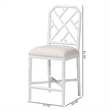 bali & pari Sergio Wood Counter Stool Chippendale Kitchen Island Seating White