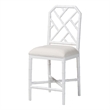 bali & pari Sergio Wood Counter Stool Chippendale Kitchen Island Seating White