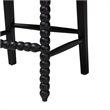 bali & pari Deya Bobbin Counter Stool Sculptural Wood Kitchen Seating Black