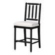 bali & pari Deya Bobbin Counter Stool Sculptural Wood Kitchen Seating Black