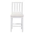 bali & pari Deya Bobbin Counter Stool Sculptural Wood Kitchen Seating White