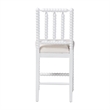 bali & pari Deya Bobbin Counter Stool Sculptural Wood Kitchen Seating White