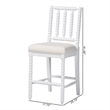 bali & pari Deya Bobbin Counter Stool Sculptural Wood Kitchen Seating White