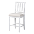 bali & pari Deya Bobbin Counter Stool Sculptural Wood Kitchen Seating White