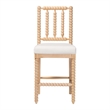 bali & pari Deya Bobbin Counter Stool Wood Kitchen Seating Natural Brown
