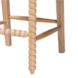 bali & pari Deya Bobbin Counter Stool Wood Kitchen Seating Natural Brown