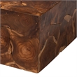 bali & pari Eldora Teak Wood Coffee Table Handcrafted Live-Edge Accent Table