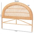 bali & pari Harini Natural Rattan Standalone Headboard Panel Headboard Queen