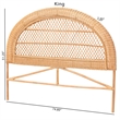 bali & pari Harini Natural Rattan Standalone Headboard Panel Headboard Queen