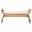 bali & pari Agave Woven Seagrass Bench with Removable Cushion