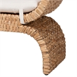 bali & pari Agave Woven Seagrass Bench with Removable Cushion